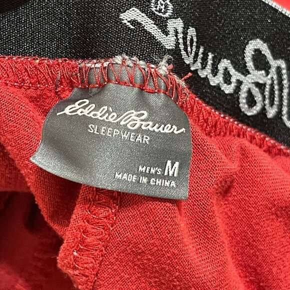Eddie Bauer Sleepwear Men's Pajama Pants Red Size M Medium - Picture 4 of 7